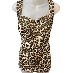 Torrid Leopard Print High Neck Halter Sleeveless Blouse Size 2